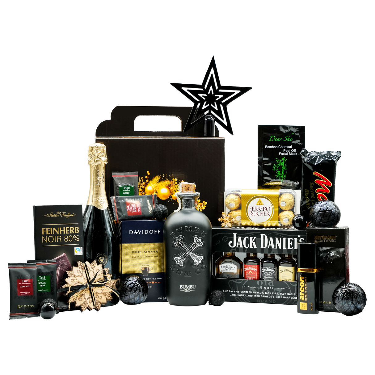 Beverages Cadou Imperial Black cu rom Bumbu XO si whiskey Jack Daniel's FOB