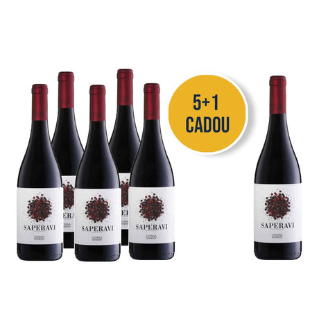 Beverages 5x Vin Rosu Gitana Saperavi Sec 0.75L + 1 CADOU