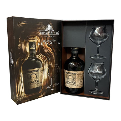 Beverages Taxă de Ambalaj Rom Diplomatico Reserva Exclusiva 12 YO in Cutie + 2Pahare 0.7L