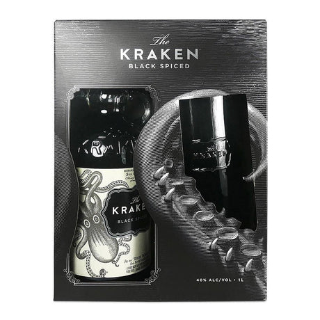 Beverages Taxă de Ambalaj Rom Kraken Black Spiced 40% 1L + 1 pahar