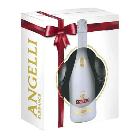 Beverages Vin Spumant Alb Angelli Elegance Extra Sec  0.75l + 2 pahare