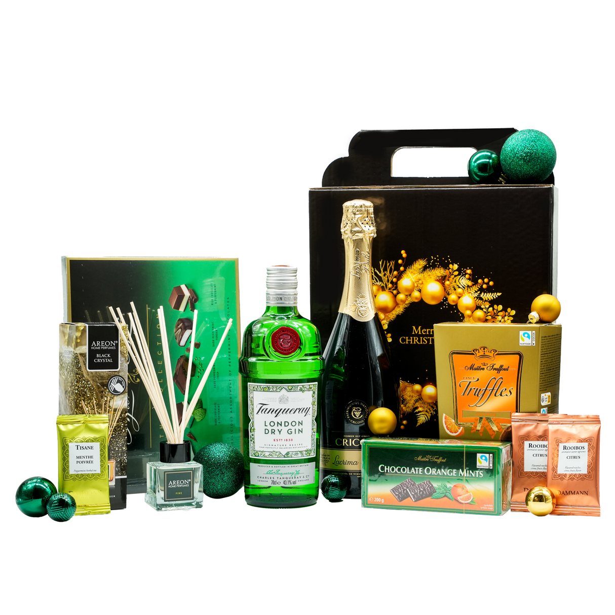 Beverages Cadou Gold and Emerald cu gin Tanqueray